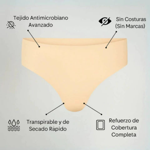 6x3 PROMO | Bombachas Invisibles Absorventes Sin costuras