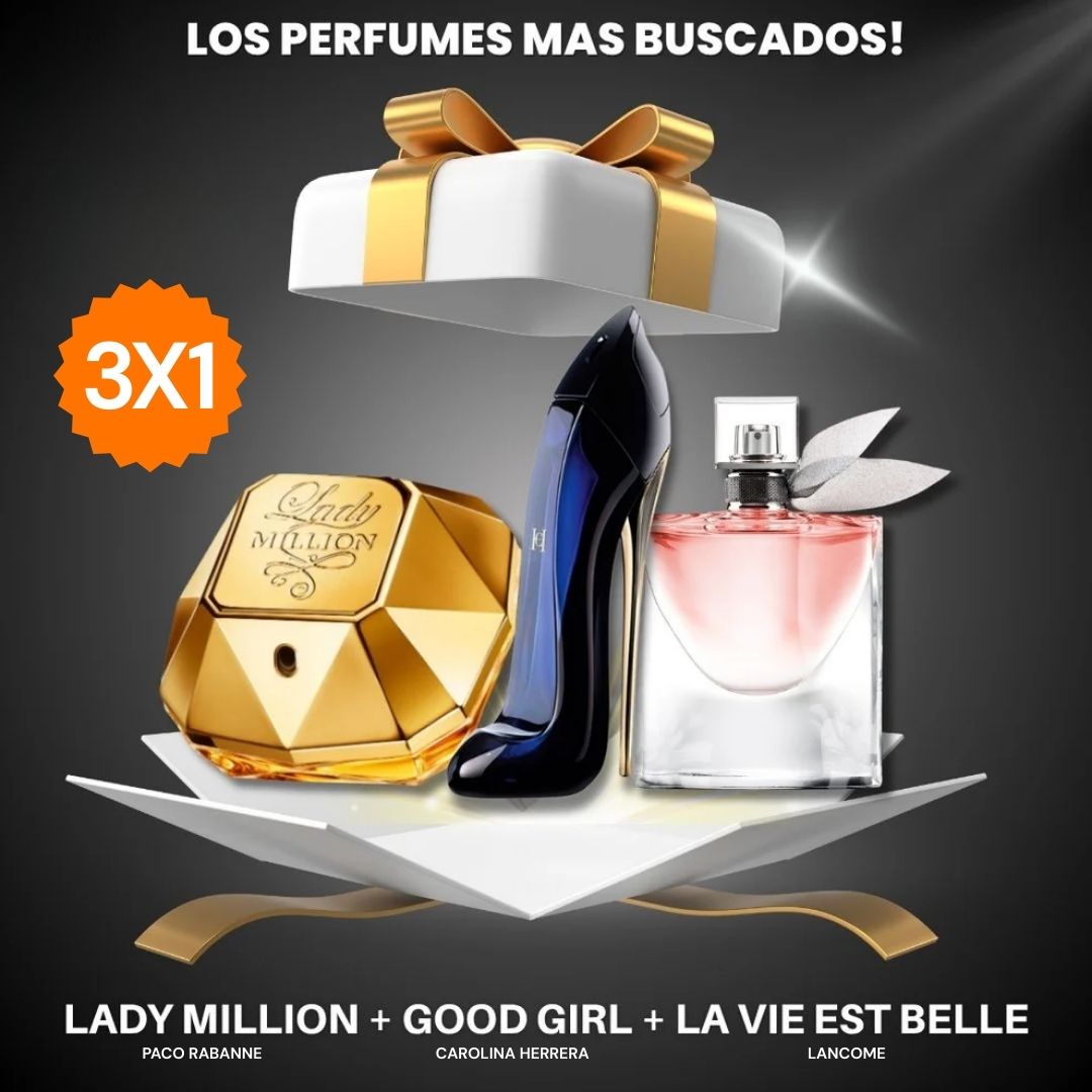 3x1 | Lady Million + Good Girl + La Vie Est Belle 50ml