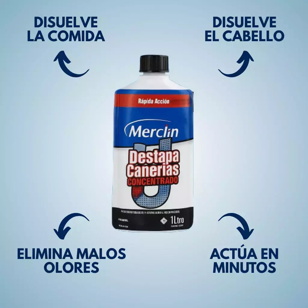 SOLO POR HOY!!! 2x1 en Destapa Cañerías + 3 Rejillas y Guantes GRATIS para una limpieza sin esfuerzo