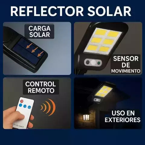 2X1 REFLECTOR SOLAR LED 180W PARA EXTERIORES | SIN CABLES, SIN FACTURAS