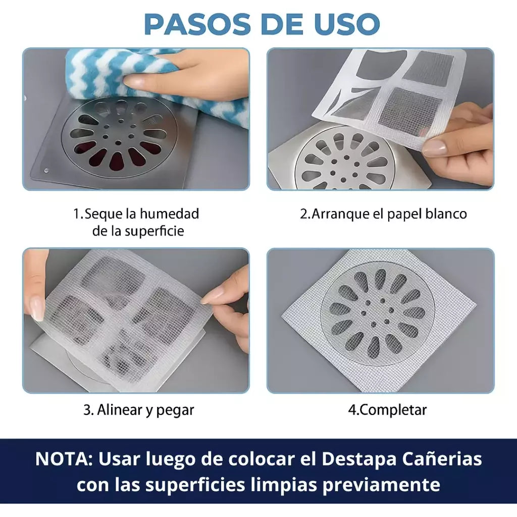 SOLO POR HOY!!! 2x1 en Destapa Cañerías + 3 Rejillas y Guantes GRATIS para una limpieza sin esfuerzo