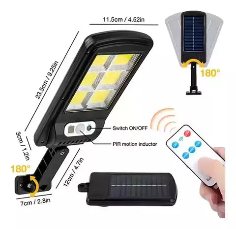2X1 REFLECTOR SOLAR LED 180W PARA EXTERIORES | SIN CABLES, SIN FACTURAS