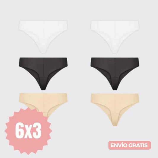 6x3 PROMO | Bombachas Invisibles Absorventes Sin costuras