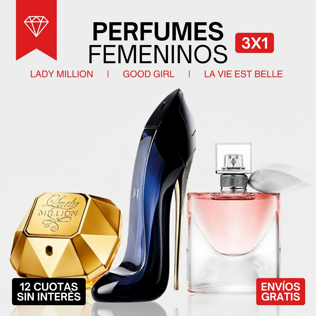 3x1 | Lady Million + Good Girl + La Vie Est Belle 50ml