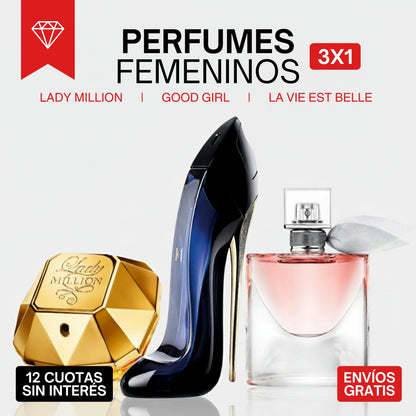 3x1 | Lady Million + Good Girl + La Vie Est Belle 50ml