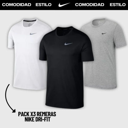 Combo Remeras N|ke Active Flow 3x1®
